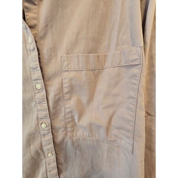 Aerie Boyfriend Oversized Button Down Shirt Pink Long Sleeve Size Large NWOT - Picture 3 of 10